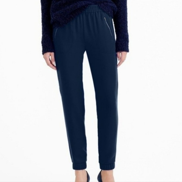 J. Crew Work Jogger Navy Pant size 4 - Picture 1 of 7